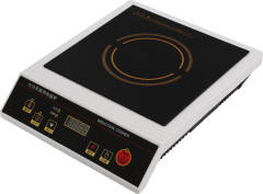 3500W Stainless Steel Single Commercial Induction Cooker Black Crystal Plate