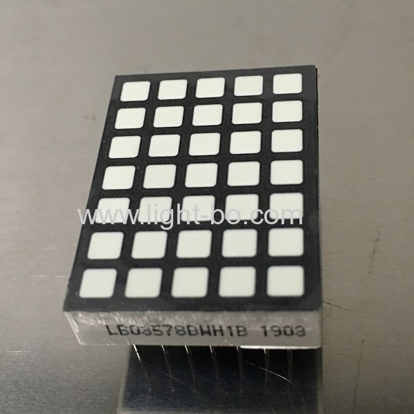 display a led ultra sottile quadrato 5 x 7 a matrice di punti bianchi per indicatore del numero del piano dell'ascensore