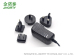 12V3A interchangeable wall plug in power adapter