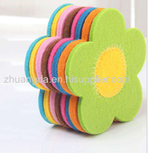 Household hollowed-out felt coasters tea cups insulation felt coasters and decorations