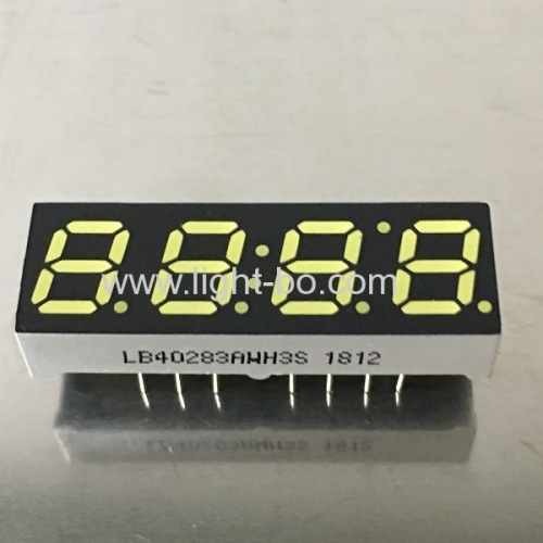 Ultra white 4 Digit 7 Segment LED Clock display 7mm common anode for STB