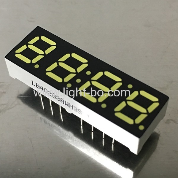 ultra weiße 4-stellige 7-Segment-LED-Uhranzeige 7mm gemeinsame Anode für stb