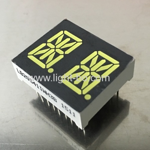 Ultra White 14-segment LED display 0.54-inch dual-digit Common Anode for Instrument Panel