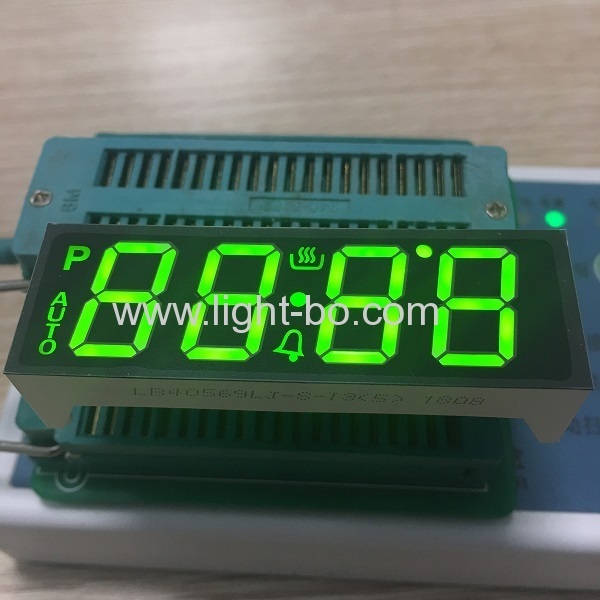 Customized 4 Digit Super Green 7 Segment LED Display for oven timer control