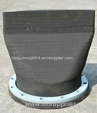 Flanged rubber drain duck valve