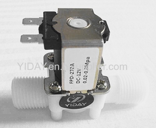 DC 12V 2-Way Normally Closed Valve Plastic Electric Solenoid Valves for Air Water (1/2'') 