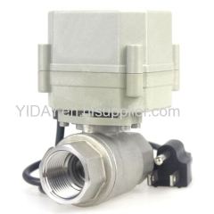 YIDAY SS304 Motorized Ball Valve DC12V CR202 Normally closed Electric Valve 3/4