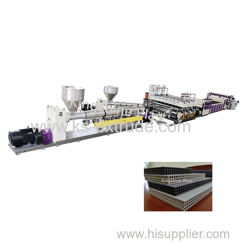 KS120-75 PP Hollow Construction Template Production Line