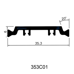 35.3mm Polyamide Struts Insulating Profiles for Aluminum Windows and Doors