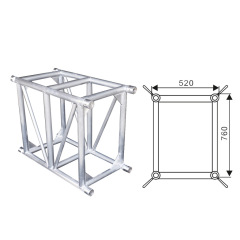 520x760mm Rectangular truss with spigoted connection