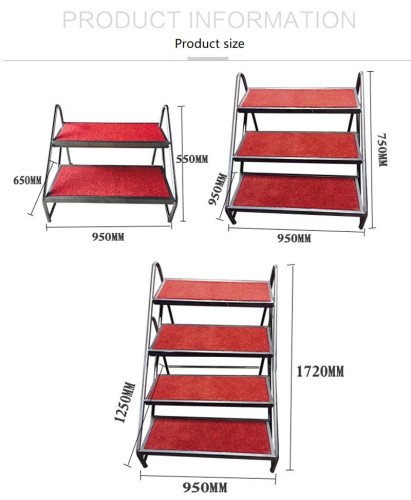 Stage ladders for folding stages