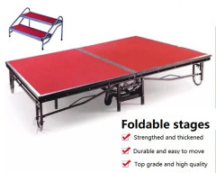 Folding modular stage stairs