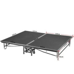 Modular folding stages with steps