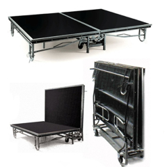 Modular folding stages with steps