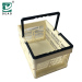 Folding Shopping Clear Plastic Basket with Handles