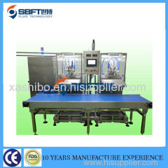 Double head bib filling machine