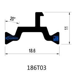 18.6mm PA66GF25 Thermal Insulating Profiles for Aluminum Windows & Doors