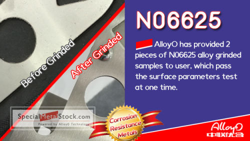 AlloyO Special metal: N06625 Alloy Surface Grinding Test Samples Passed Detection