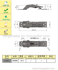 TANJA Stainless Steel Concealed adjustable toggle latch for Medical equipment