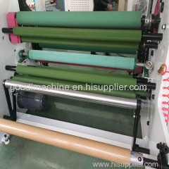 Double shaft high speed adhesive tape rewinding rewinder machine