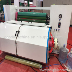 Double shaft high speed adhesive tape rewinding rewinder machine