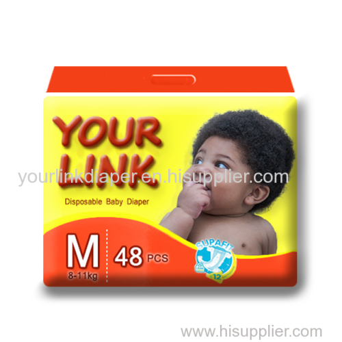 Good absorbable ultra thin xxl size baby diaper for Africa free samples