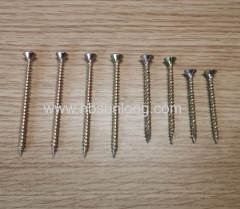 Chipboard screw - double CSK head - pozi drive - yellow zinc coated