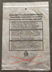 LDPE reclosable zipper sealed bag