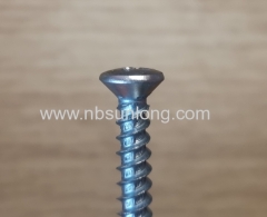 Self tapping screw - oval raised head - cross phillip drive - zinc coated