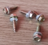 Wood screw - hex head - washer - zinc coated