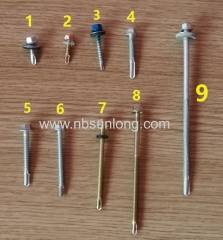 Roofing screw - No. 1/No.3/No. 5 point - different thread - EPDM washer/black washer