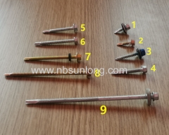 Roofing screw - No. 1/No.3/No. 5 point - different thread - EPDM washer/black washer