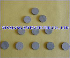 Sintered Mesh Filter Disc