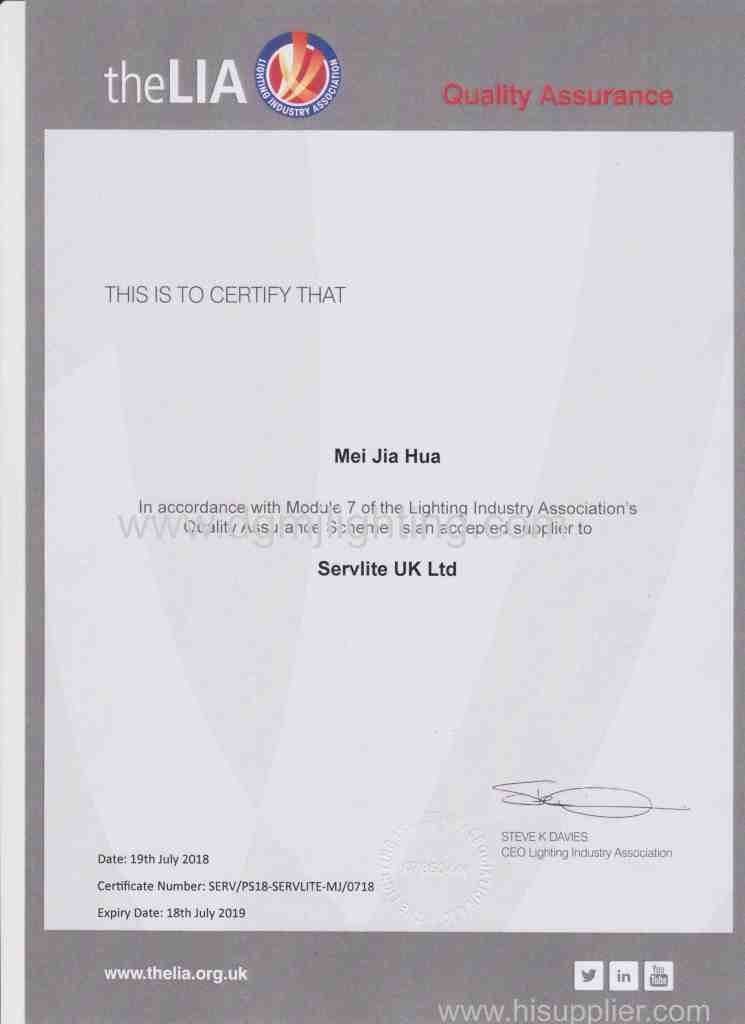 LIA Certificate