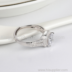 Square Sterling Silver Ring | Cubic Zirconia | For Women Jewelry Ring