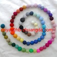 colorful wool felt ballsfor decoration in festival or home customised as client's requirements