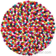 colorful wool felt ballsfor decoration in festival or home customised as client's requirements