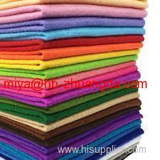 Color wool felt needled non-woven fabric color chemical fiber blended wool felt fabric polyester can be added back glue