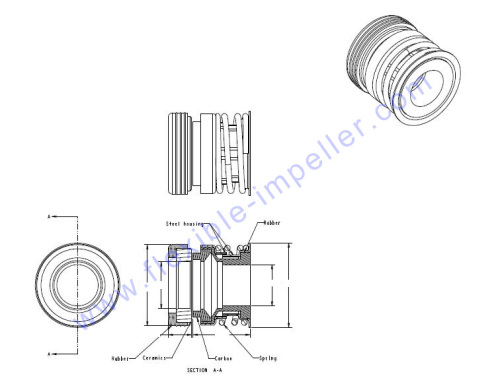 Mechanical seal replace Sherwood 22117 for G1000 Series & P1017 Pump