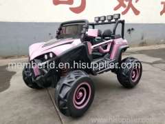 pink color Bright Color Kids RC Children Electric Car with 2.4G Bluetooth Remote Control