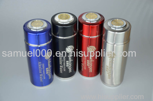304 stainless steel Bluekangen Alkaline bottle/flask+ dual energy filter replacement+gifted cylinder box