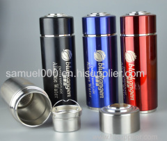 304 stainless steel Bluekangen Alkaline bottle/flask+ dual energy filter replacement+gifted cylinder box