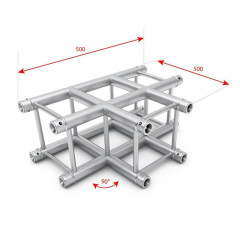 T type 3-way Corner for 290x290mm Square truss