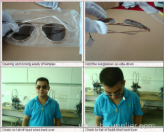 Different kinds of eye glasses/eyewears/sunglasses inspection