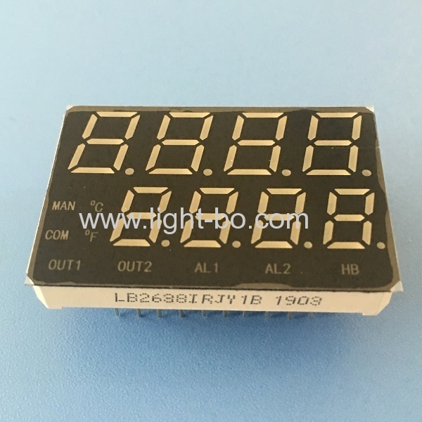 Customzied multicor 8 dígitos 7 segmnet display led para controlador de temperatura