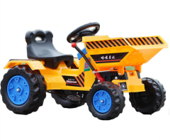 plastic ride on sliding rc excavator truck kids toy car with push bar battery car electric tractor