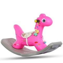 Cute animal plastic stuffed unicorn toy rocking horse for kids