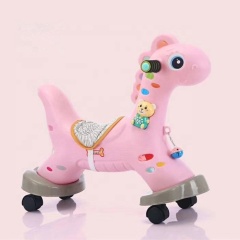 Cute animal plastic stuffed unicorn toy rocking horse for kids