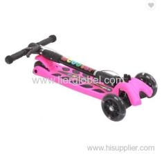 Baby Foldable Printing PU 3wheels Children Kick Scooter Outdoor Sport