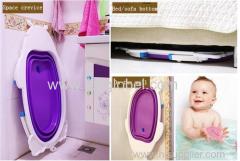 Newborns Bath Basin Portable Foldable Plastic Baby Bath Tub